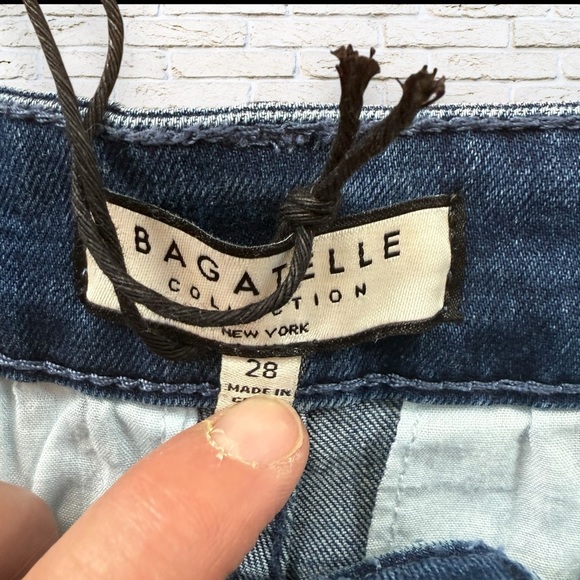 NWT Bagatelle Collection Wide Leg Tailored High Rise Denim Blue Jeans 28 - Picture 4 of 5